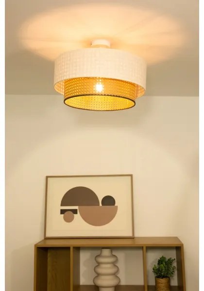 Lustră aplicată NATIA 1xE27/60W/230V alb/maro