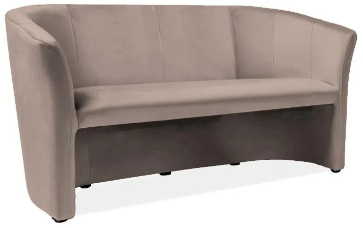 Canapea Cuba Velvet, trei locuri, bej