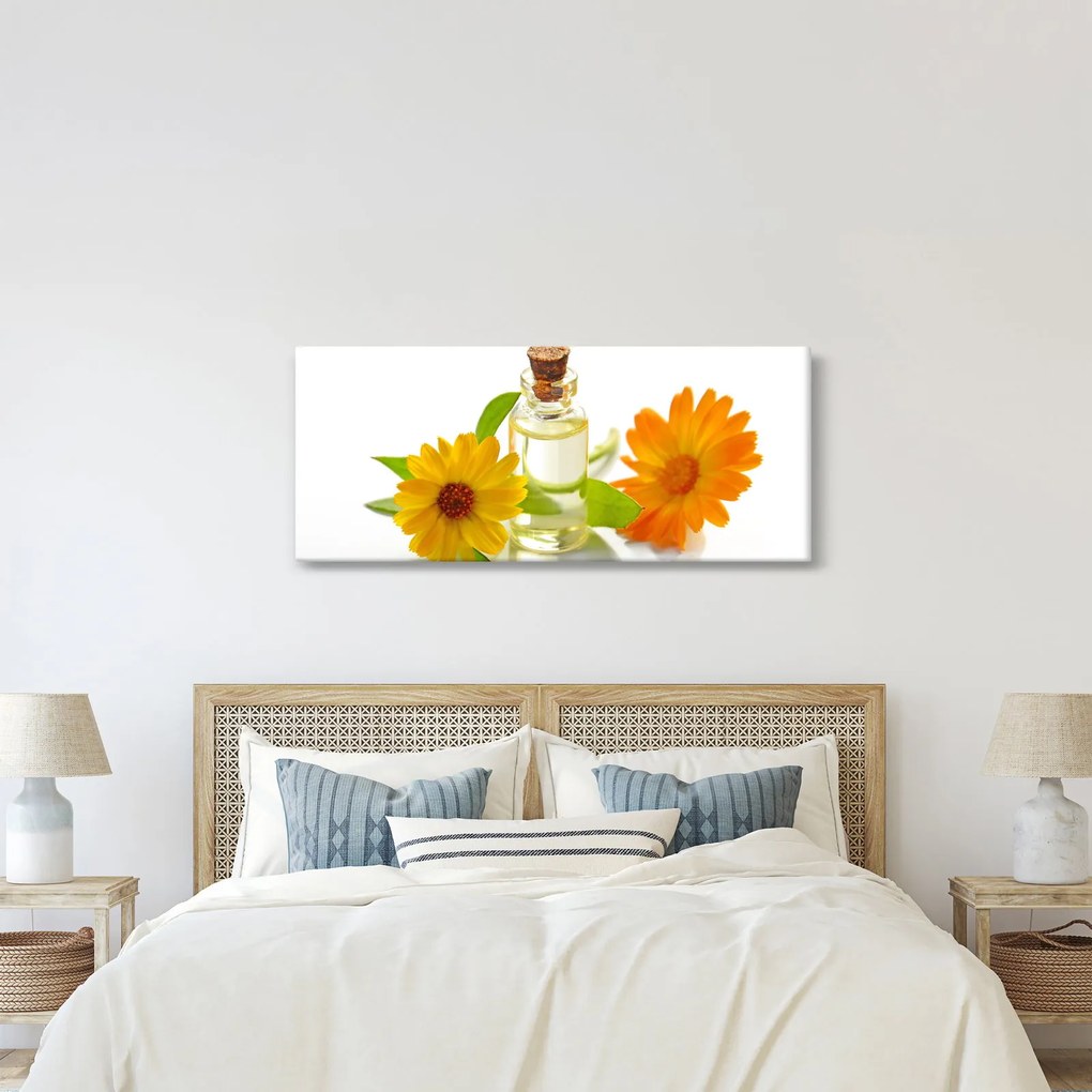 Tablou cu ulei de flori (120x50 cm)