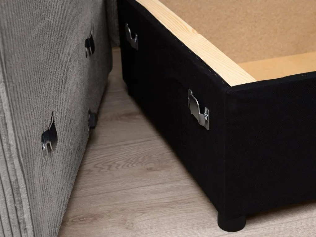 Coltar in forma de U SMART COSARO 295x140 cm, gri deschis