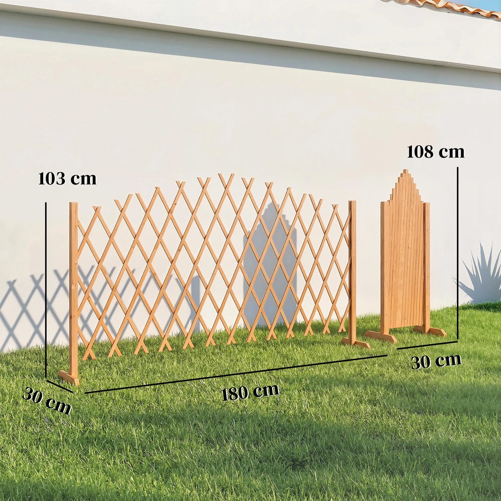 Outsunny Gard extensibil grilaj armonică separator grădină | Aosom Romania