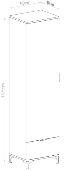 Comodă cu sertar LORA, bej