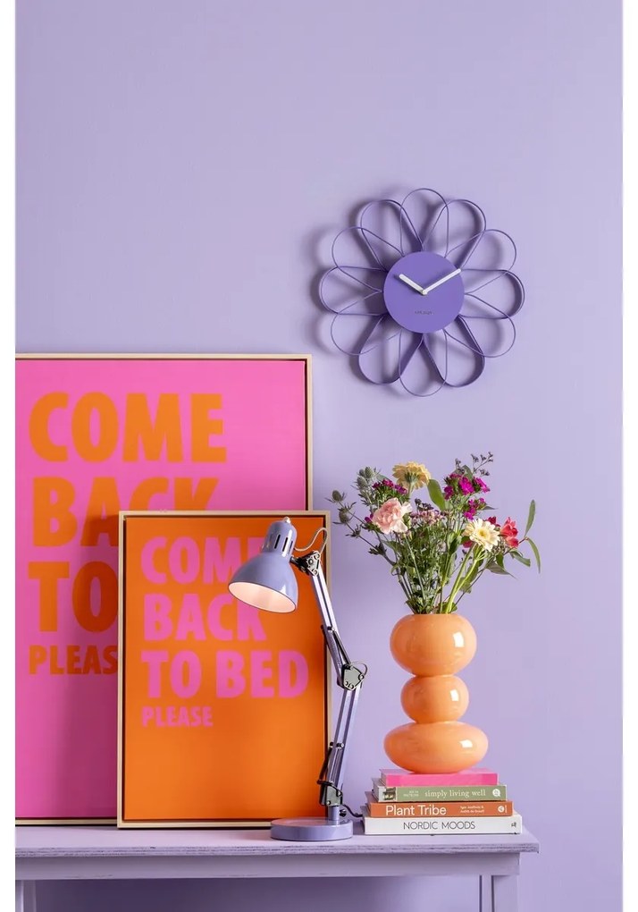 Karlsson 5975PU ceas de perete design violet,diametru 40 cm