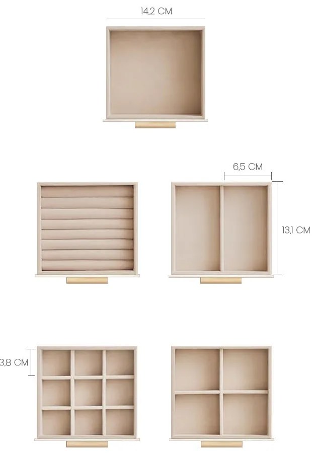 Cutie de bijuterii rotativă 360°