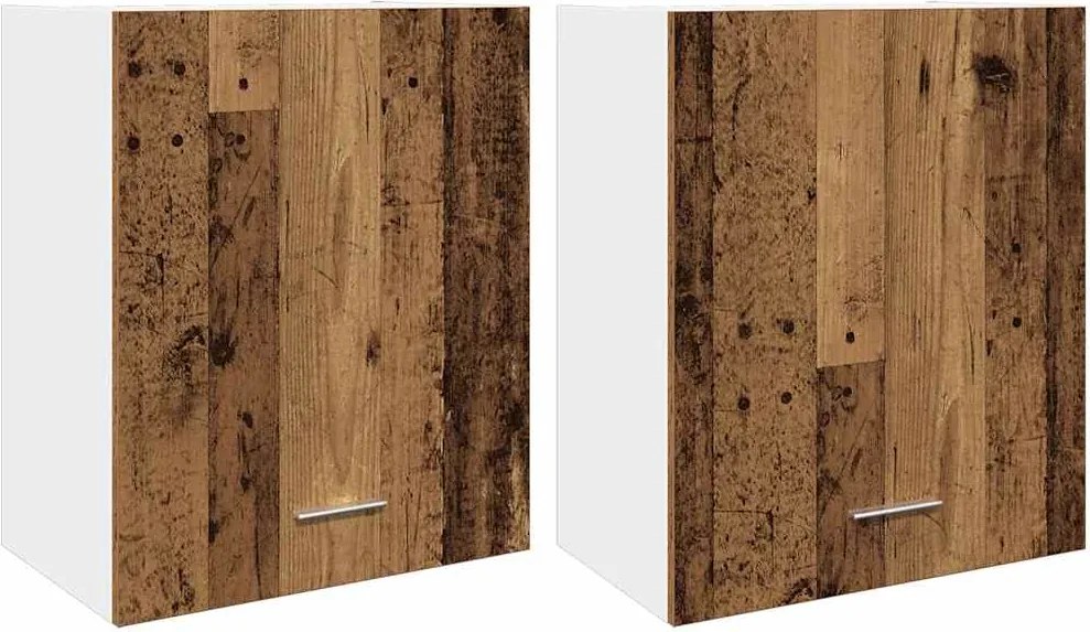 vidaXL Dulapuri suspendate “Lyon” 2 buc. lemn vechi 50x31x60cm