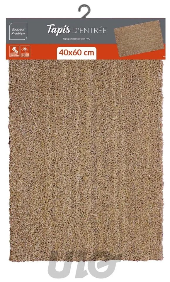 Covoraș de intrare din fibre de nucă de cocos 40x60 cm Paco – douceur d'intérieur