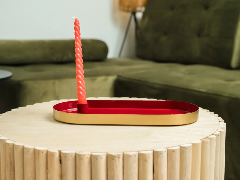 Lumanari de masa TWIST set 4buc, rosie
