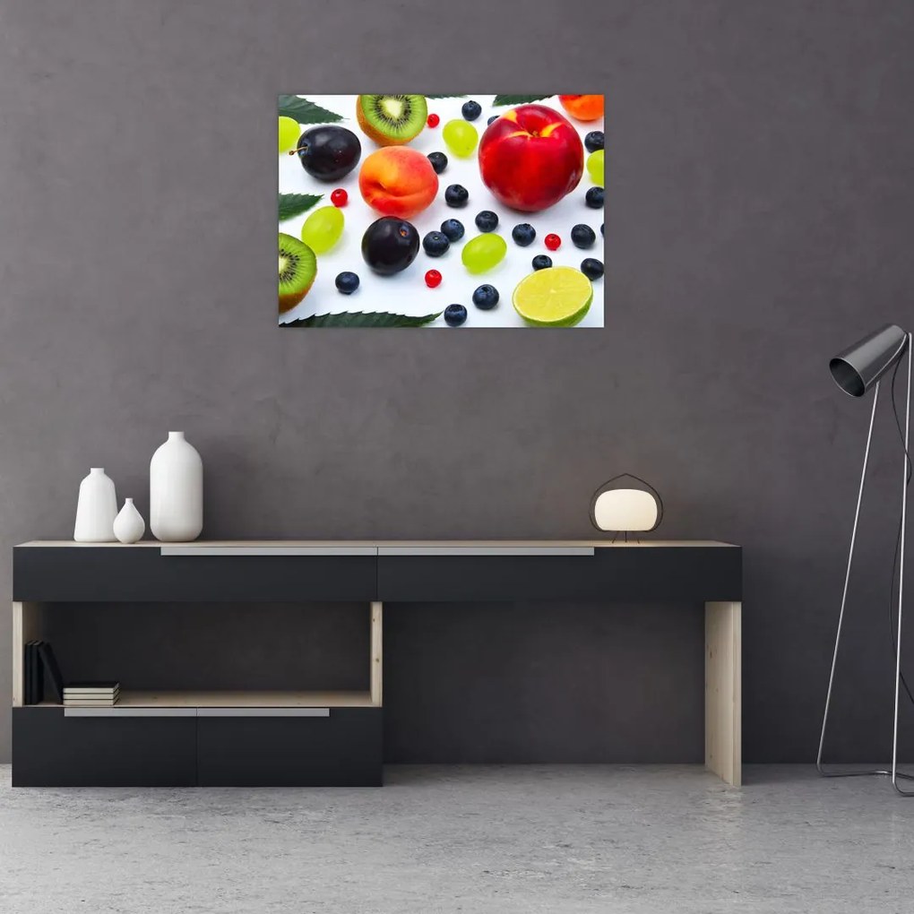 Tablou - fructe cu picături de apă (70x50 cm)