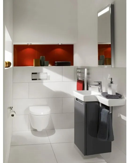 Capac WC, Villeroy&Boch Subway 2.0, cu inchidere lenta, Alb Alpin, 9M69S101