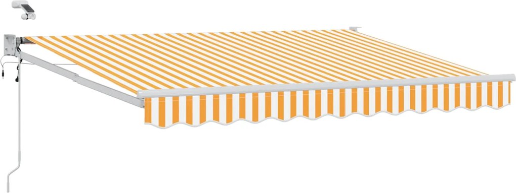 vidaXL Cort electric retractabil Galben și alb 3,5 x 2 m