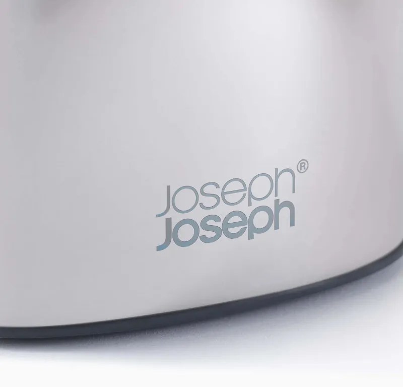 Perie de toaleta Joseph Joseph Flex 360 Luxe 70583, Cap inlocuibil din silicon, Inox