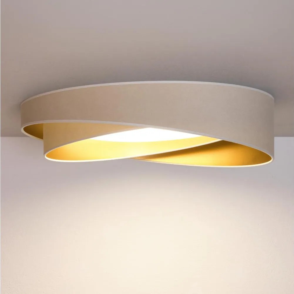 BRILAGI- Plafonieră LED VELVET TWIST LED/24W/230V 4000K Ø 55 cm alb/auriu