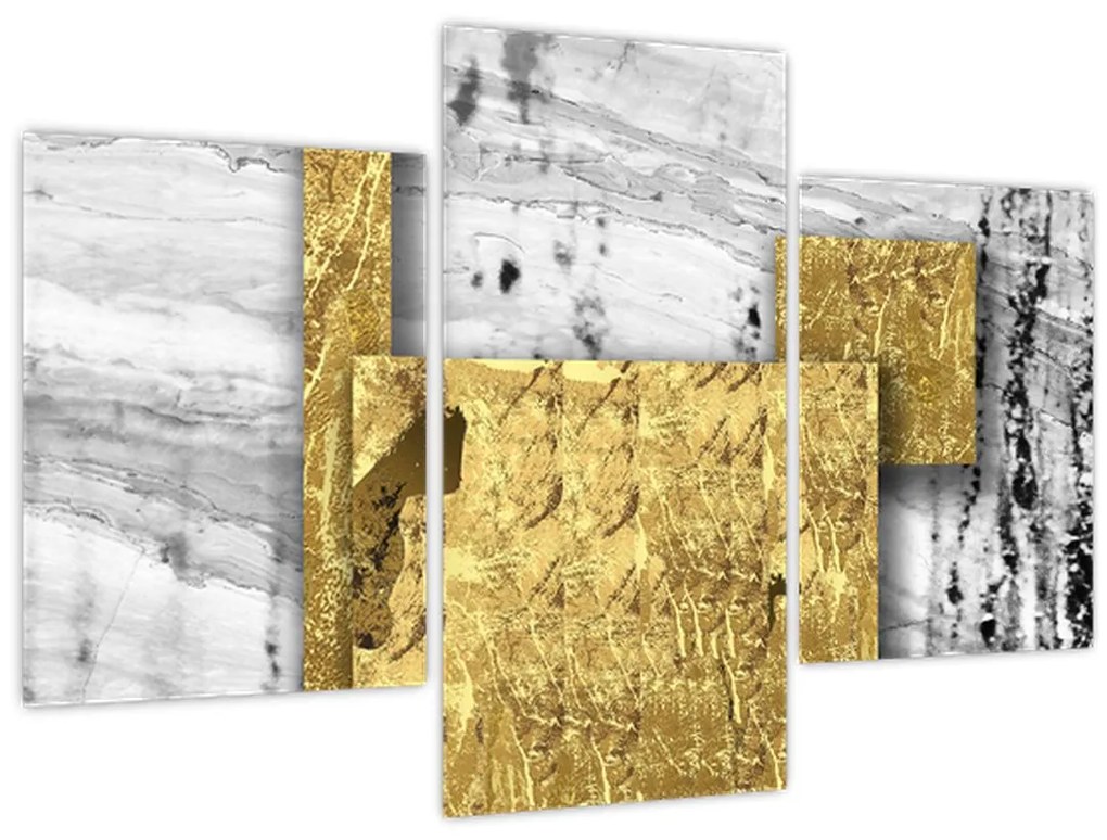 Tablou - Pătrate de aur N⁰1 (90x60 cm)