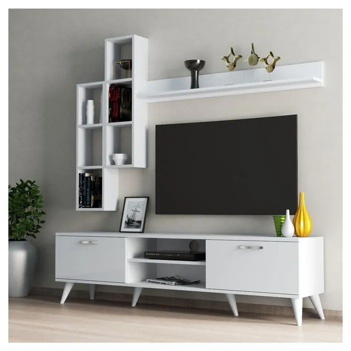 Set mobilier TV alb 180x48 cm Veronica - Kalune Design