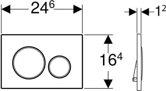 Geberit 115.882.01.1 - Placă de acționare Sigma20 24,6x16,4 cm albă