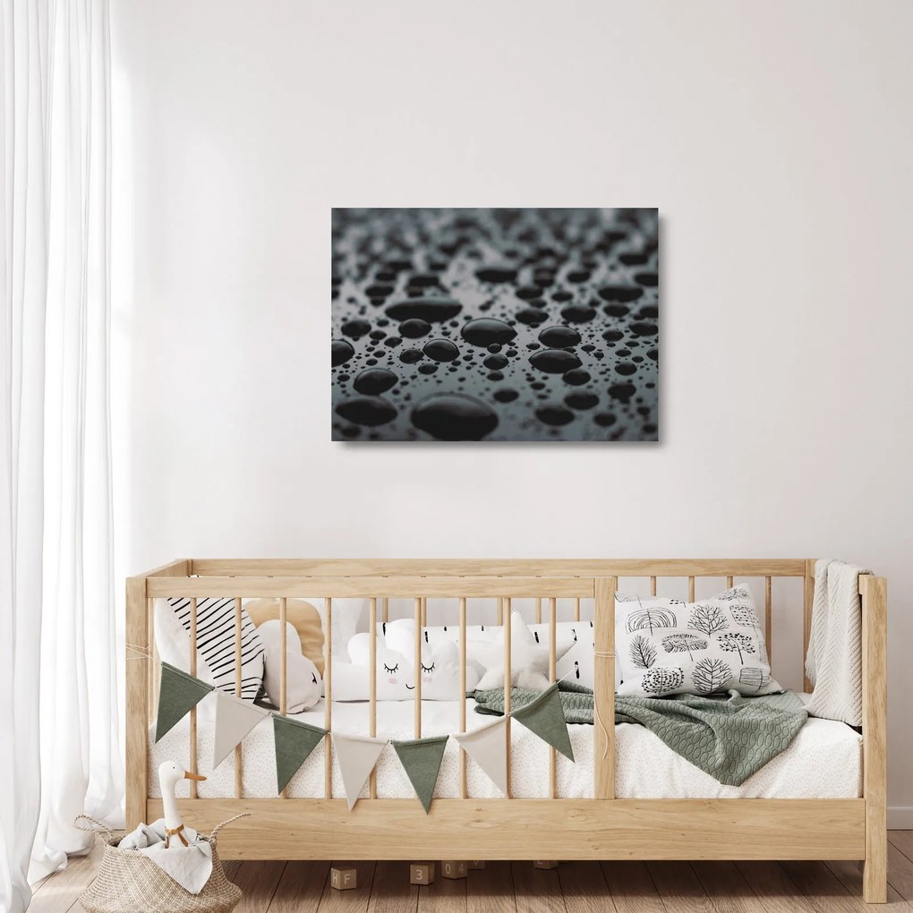 Tablou pe sticlă cu picături de apă (70x50 cm)