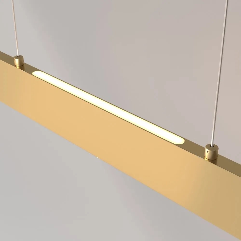 Lustra LED suspendata design modern Step auriu 23W