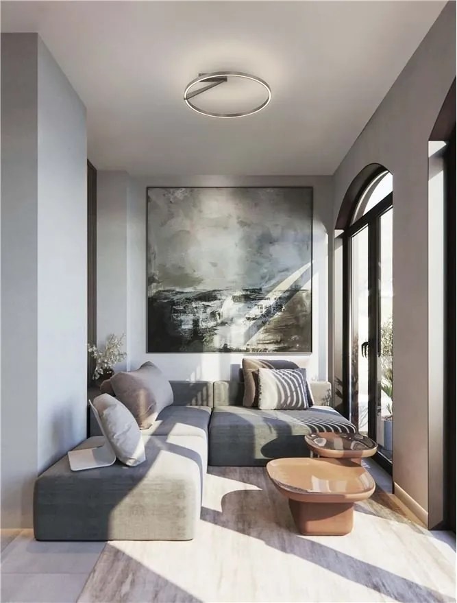 Plafoniera LED design minimalist TILIA nickel