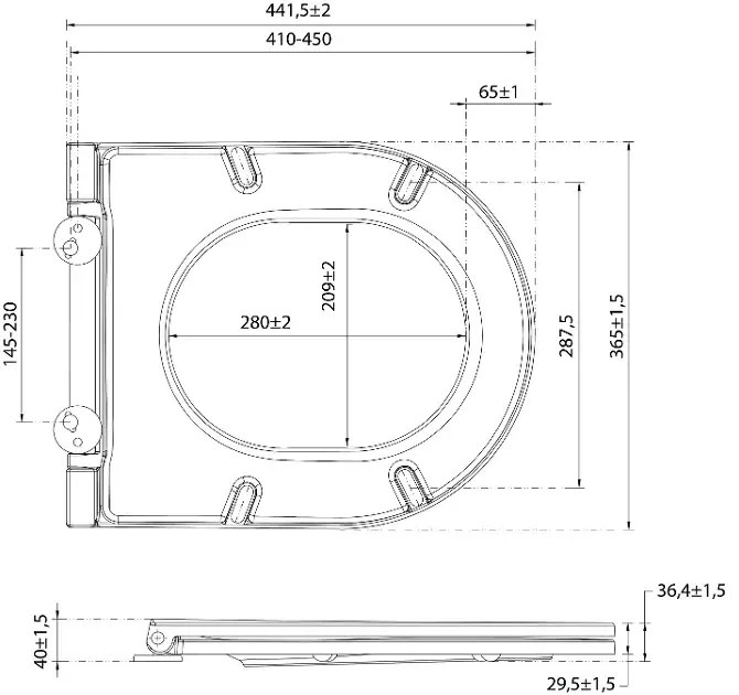 Capac wc slim, softclose, ivory, Sapho Isvea Ivory