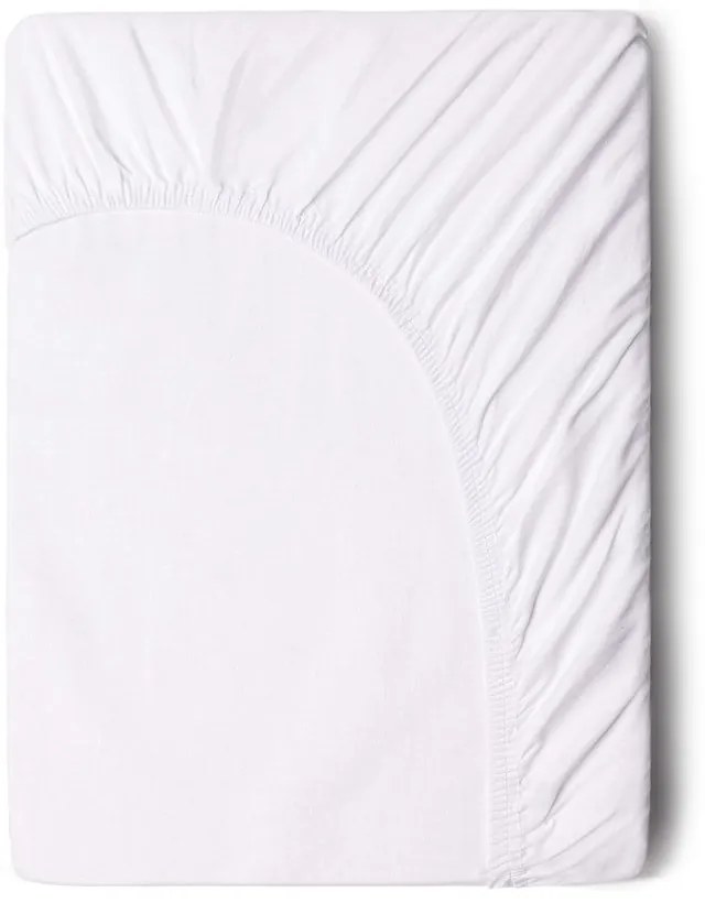 Cearșaf elastic din bumbac Good Morning, 180 x 200 cm, alb