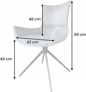 Set 2 scaune pivotante Alpine gri/ gri deschis