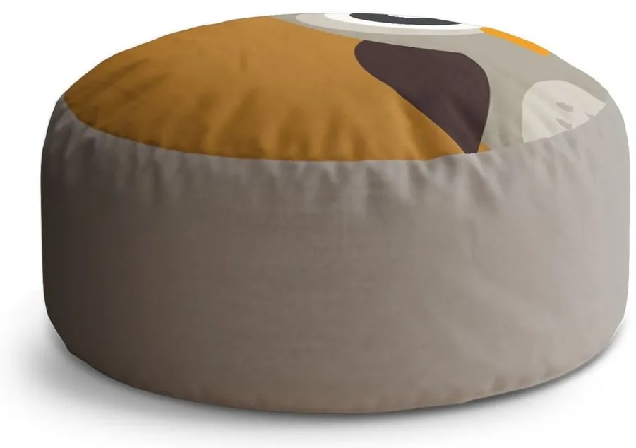 Taburet Circle bufniță desenată, maro