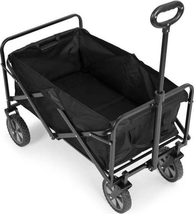 Cărucior de transport pliabil 100 kg – cărucior de grădină și plajă cu roți Portocalie