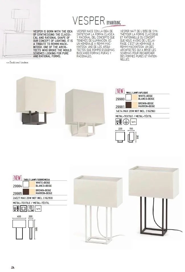 Aplica de perete moderna LED Vesper 29983