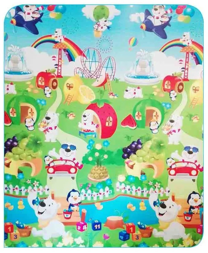 Covoras de joaca pentru copii-albastru