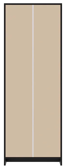 Dulap Biblioraft Mobiref cu 4 Polite pentru Depozitare , 70 x 34,5 x 200 cm, PAL Negru 18 mm