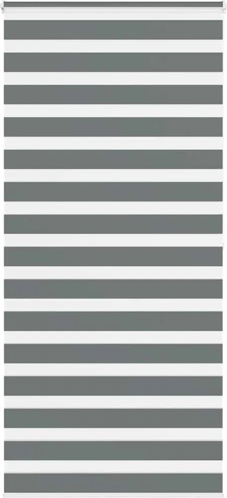 vidaXL Jaluzea tip zebra gri închis lățime țesătură 105,9 cm poliester