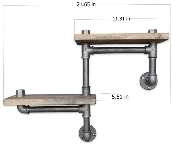 Etajeră de perete BORURAF 30x55 cm molid