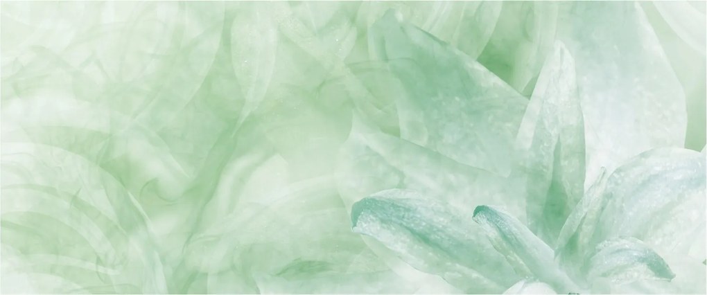 Tablou - Floare verde (120x50 cm)