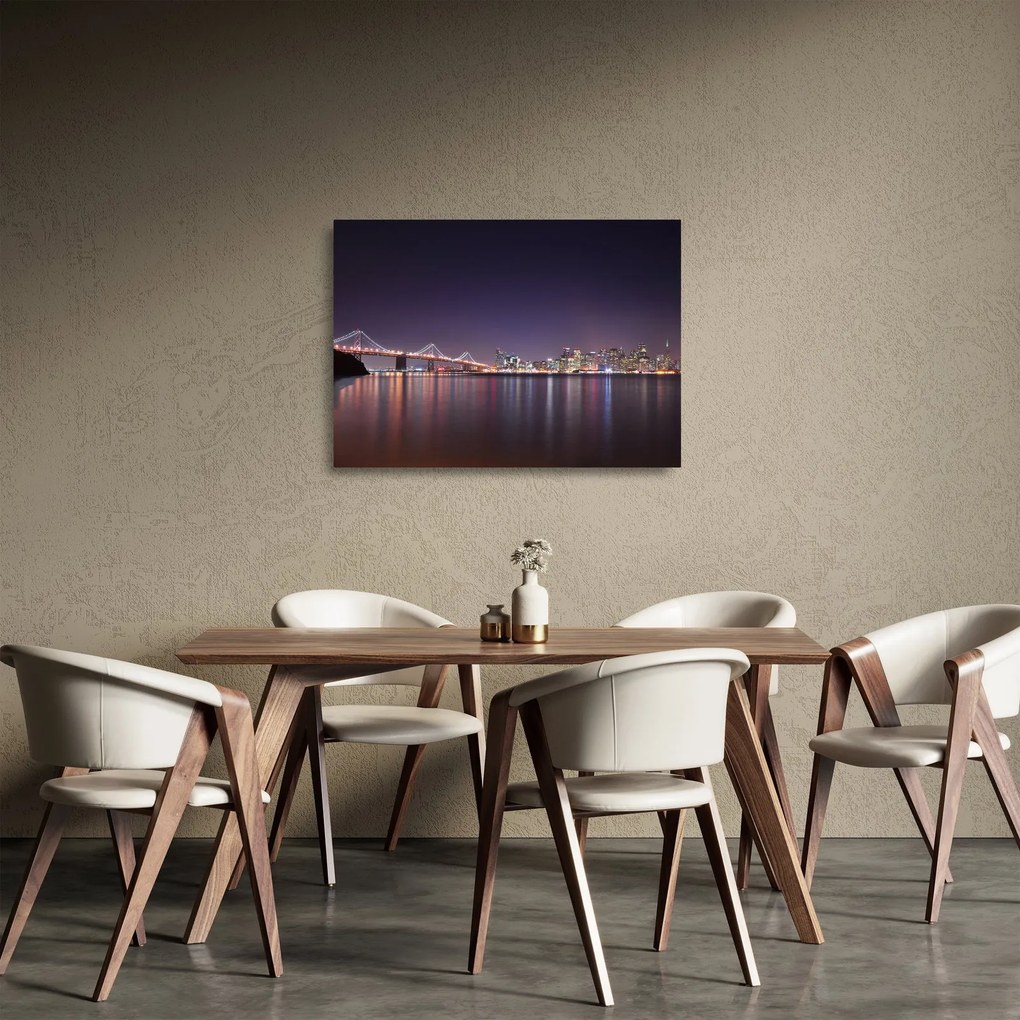 Tablou pe sticlă cu privirea spre San Francisco, California (70x50 cm)