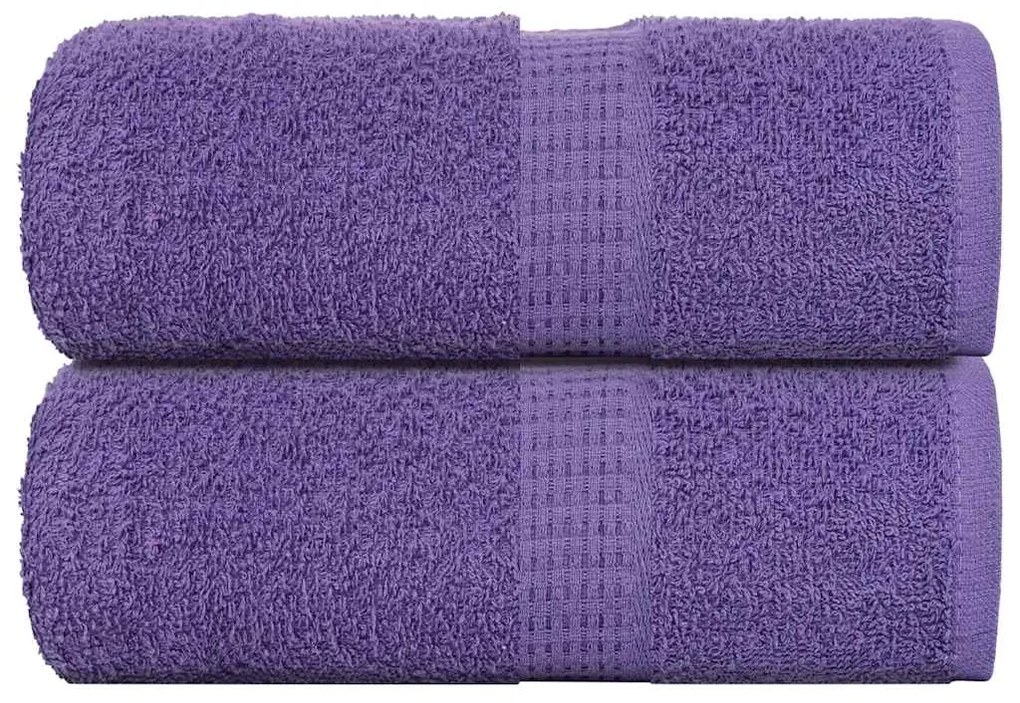 vidaXL Prosoape de săpun 2 buc Violet 30x30 cm 360 g/m² 100% bumbac