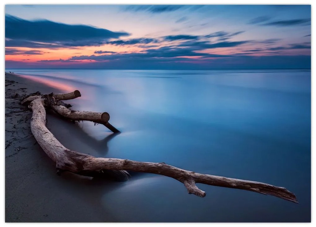 Tablou cu plaja în apus de soare (70x50 cm)