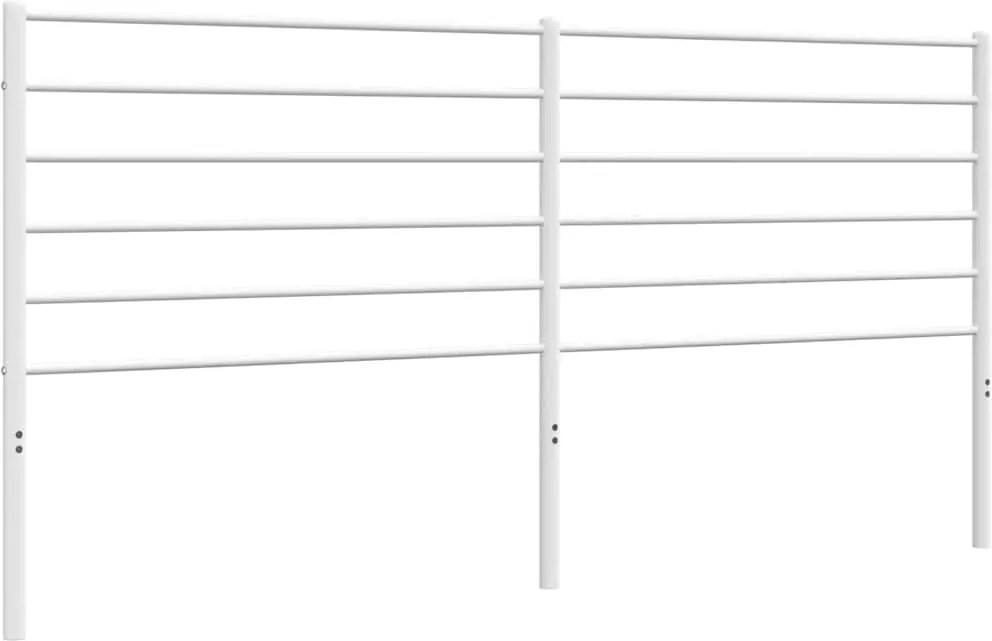 vidaXL Tăblie de pat de schimb metalică, alb, 200 cm