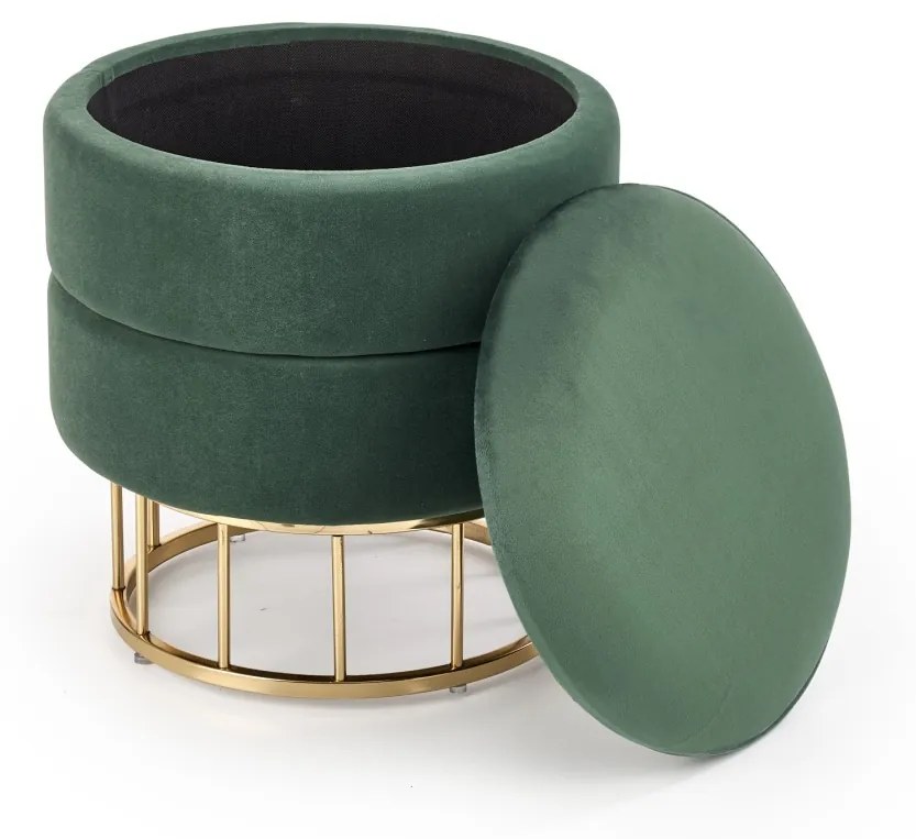 Taburet tapitat Minty Velvet Verde / Gold