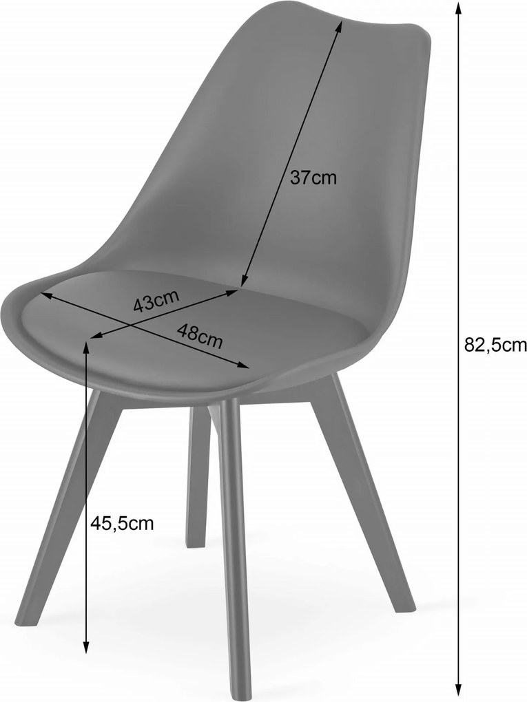 OFERTA Scaun gri deschis BALI MARK cu picioare negre II calitate