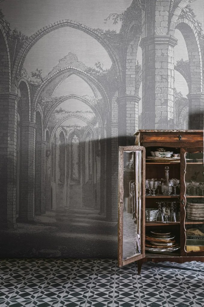 Fototapet, Gothic Arches, Grey, Rebel Walls