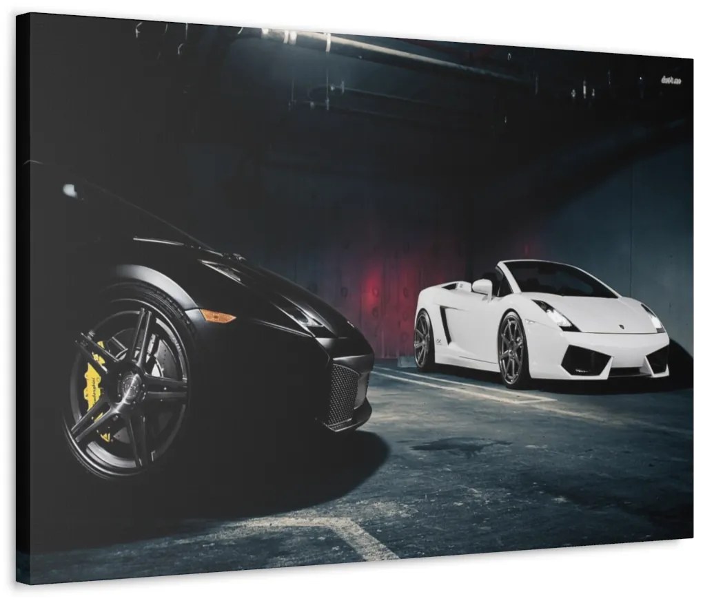 Tablou Canvas Lambourghini BW 120x80 cm