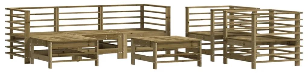 3186241 vidaXL Set mobilier de grădină, 7 piese, lemn de pin tratat