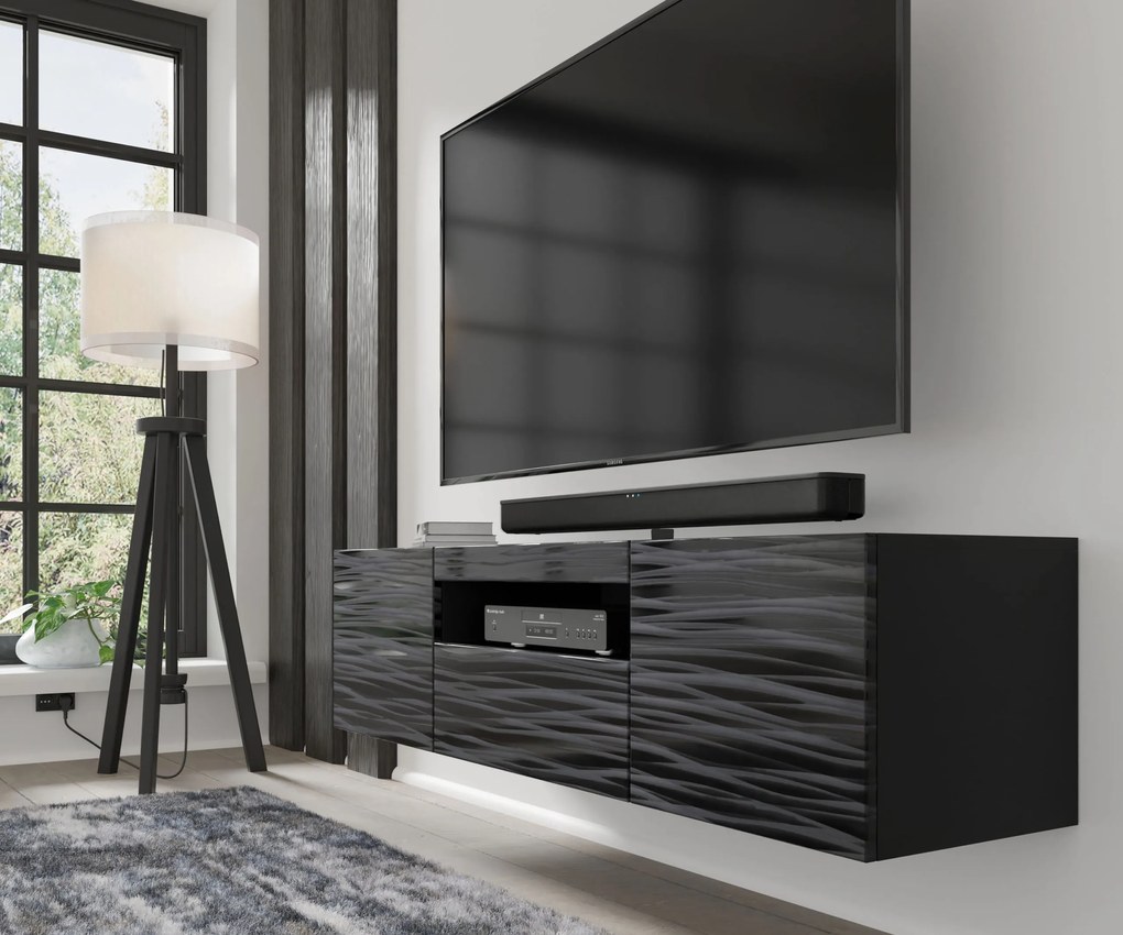 Masă TV Aurora 150 (sahara Negru). 1124865