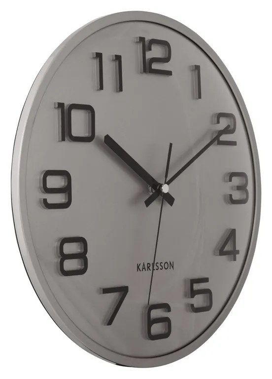 Karlsson 6022SI ceas de perete design argintiu,diametru 30 cm