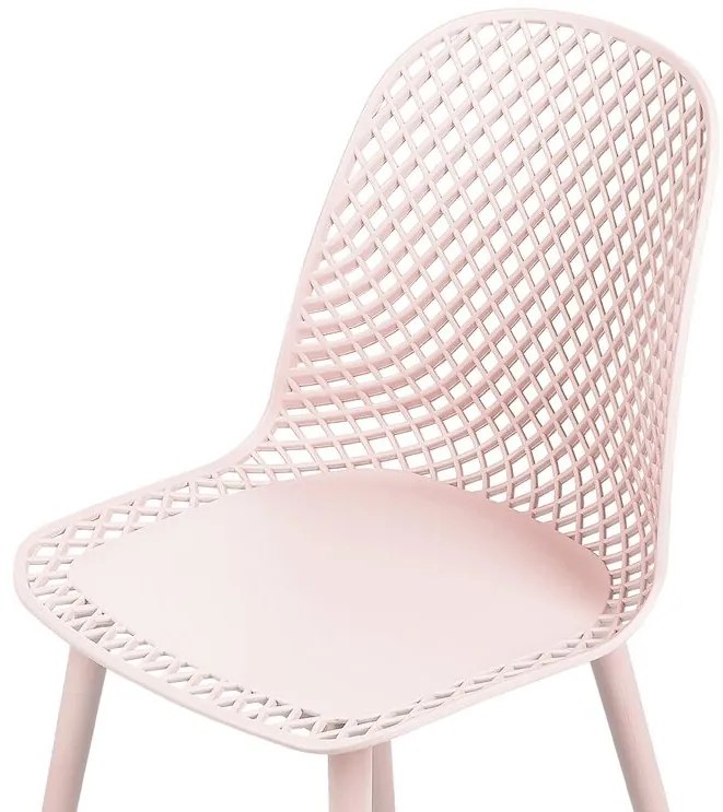 Set 4 buc scaun tip bar Erielle (roz). 1078734