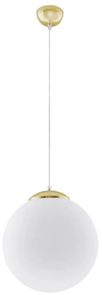 Sollux SL.0716 - Pendul TOYA pe cablu, 1 x E27, 60W, 230V, Ø 30 cm, alb/auriu