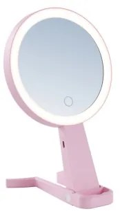 Immax 09102L - Oglindă cosmetică dimabilă LED CCT SWEET, 3W/5V, roz