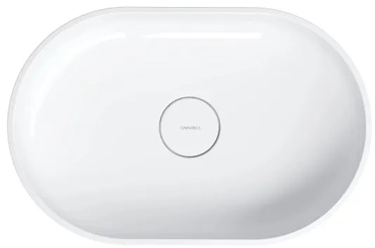 OMNIRES OVOUNBP - Lavoar pe blat OVO 55x36 cm dolomit alb lucios