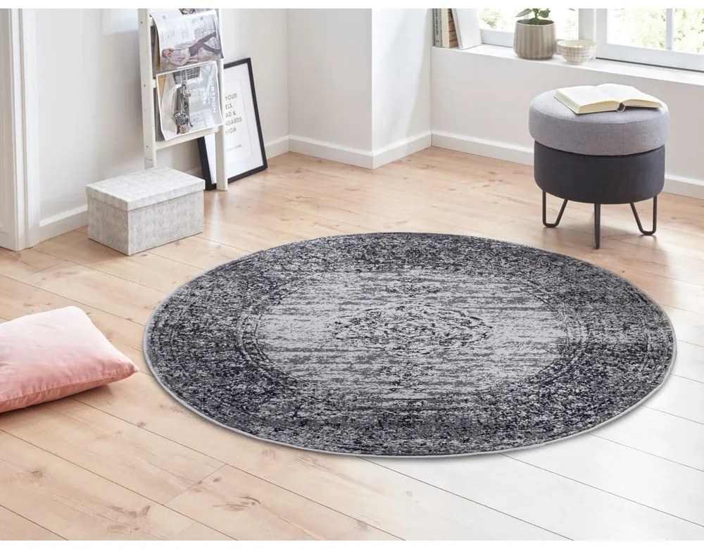 Covor rotund gri ø 160 cm Méridional - Hanse Home