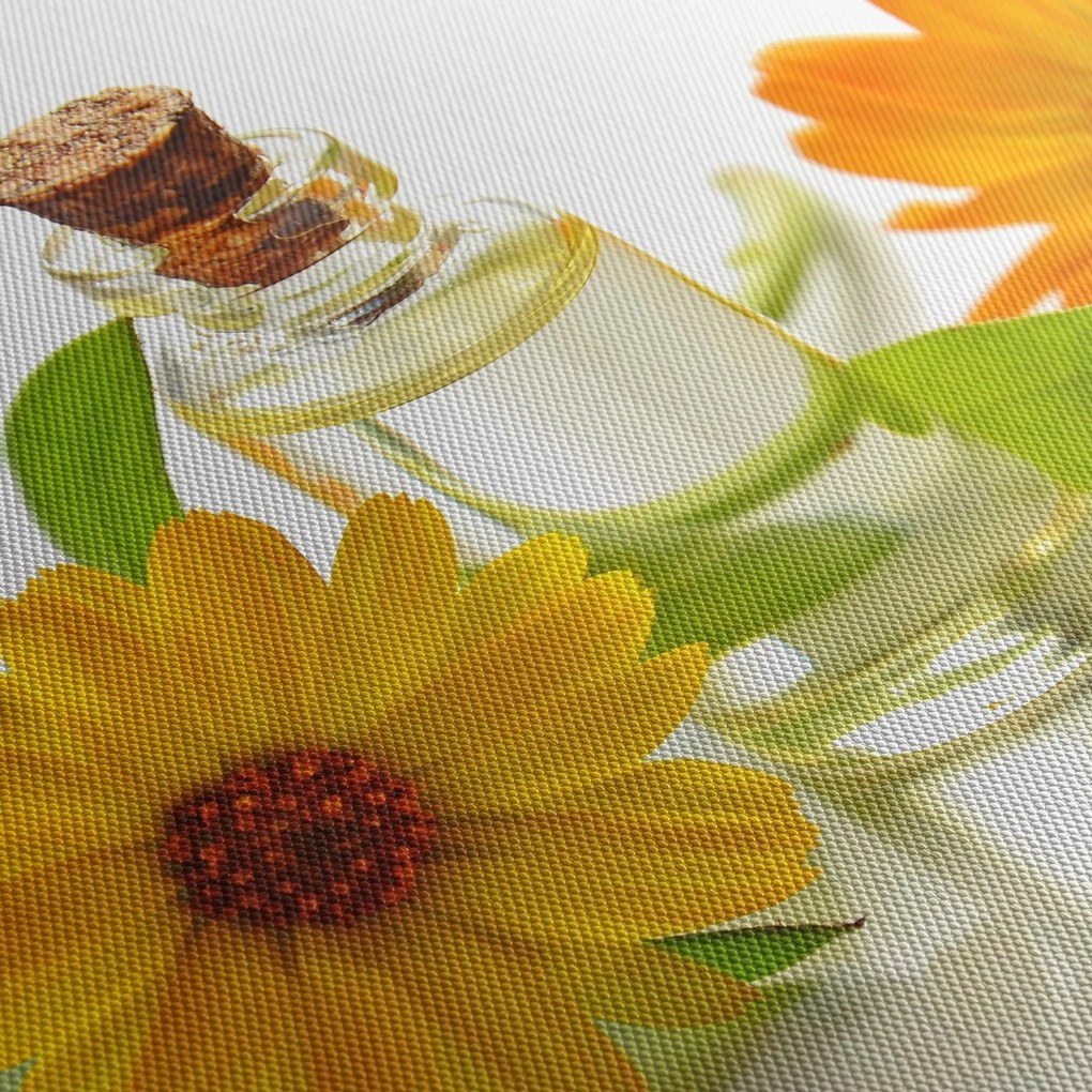 Tablou cu ulei de flori (120x50 cm)